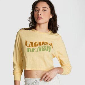 NEW✅️ Victoria Secret Pink Cotton Cropped Long Sleeve T Shirt